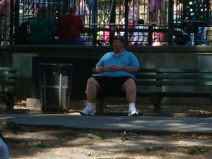 Americano en el parque